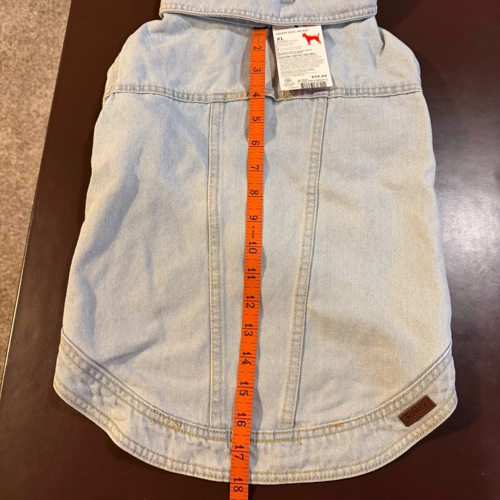 NWT Reddy Denim Dog Jacket - Light Wash, XL
